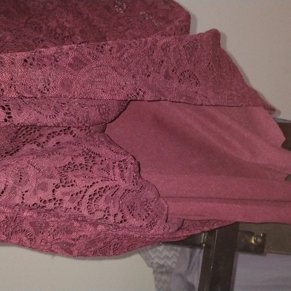 Rock and Shine size 11 Burgundy Red lace bodycon dress used - Picture 8 of 13